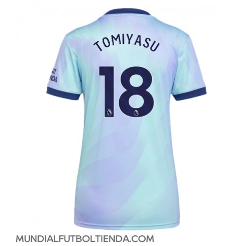 Camiseta Arsenal Takehiro Tomiyasu #18 Tercera Equipación Replica 2024-25 para mujer mangas cortas